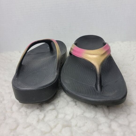 OOFOS OOlala Luxe Sandals Womens Size 6 Rose Gold Recovery Comfort Support - Picture 7 of 10